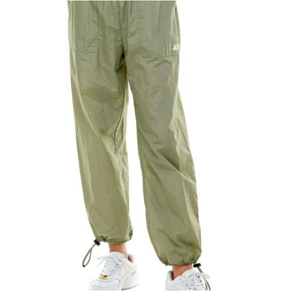 Wayf 98 Clarissa Olive Green Jogger Nylon Swishy Pants 2X - Picture 10 of 16